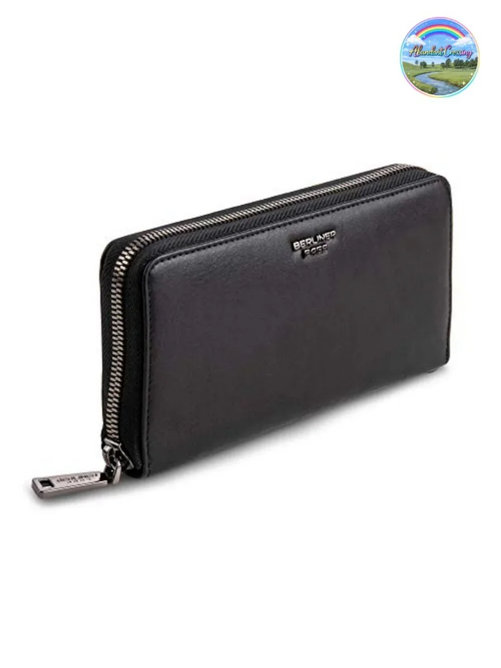 Full Grain Leather Zip Around Wallet RFID Blocking Wristlet